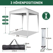 Load image into Gallery viewer, 6.5x6.5ft Pop Up Canopy Tent, Outdoor Tent Canopy Foldable Portable Canopies for Camping, Patio, Easy Up Gazebo Canopy with Carry Bag, White
