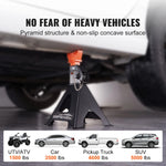 Amocart Jack Stands 3/6 Ton Capacity Car Jack Stands Double Locking Adjustable Height for lifting SUV Pickup Truck Car UTV ATV