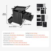 Load image into Gallery viewer, SucceBuy Welding Cart 2 Drawers Welder Cart Heavy Duty Welding Workbench with 360° Swivel Wheels Safety Chains for Mig Welder - AMOCART
