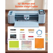 Load image into Gallery viewer, SucceBuy Vinyl Cutting Machine 12in 5000+ Built-in Resources Compatible w/ Mac Windows Android and iOS for Creating Crafts Cards - AMOCART
