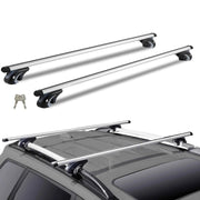 Load image into Gallery viewer, SucceBuy Roof Rack Crossbar Adjustable Aliuminum Roof Rail Crossbar Baggage Luggage Carrier 200 LBS Top Roof Crossbar Silver
