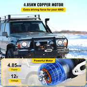 Load image into Gallery viewer, VEVOR 13500LBS Electric Truck Winch12v Electric Winch ATV Synthetic Rope with Remote Control for 4X4 Car Trailer ATV Truck
