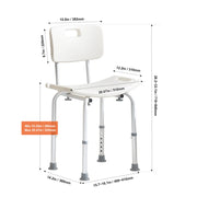 Load image into Gallery viewer, SucceBuy Shower Chair Adjustable Height Bench Bath Chair for Elderly Disabled Shower Chair for Inside Shower Bathtub 400/350lb - AMOCART
