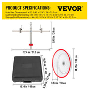 Load image into Gallery viewer, 40-200mm 40-300mm Adjustable Steel Hole Saw Cutter Kit w/ Shield Hole Cutter Drill Bit DIY Tool Sheetrock Veneer Slate
