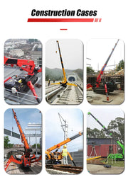 Charger l'image dans la visionneuse de galerie, Grue araignée sur chenilles télescopique personnalisée avec radiocommande hydraulique, avec fléchette à longue portée
