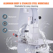 Load image into Gallery viewer, Amocart Commercial Electric Meat Bone Saw Machine 1500W Stainless Steel Blade Bone Bandsaw Machine Workbench Countertop Bone
