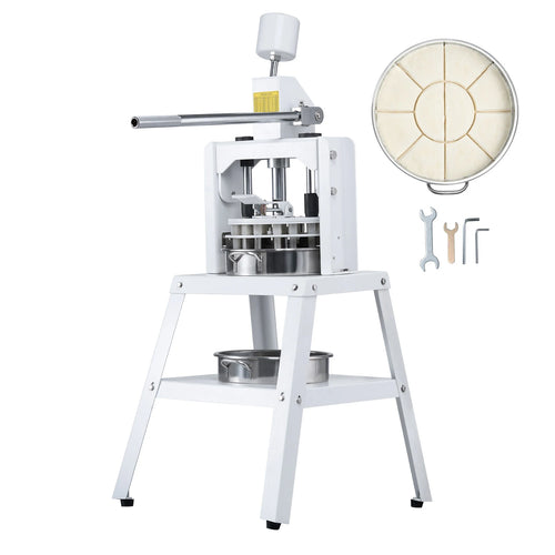 SucceBuy Dough Divider Rounder 10PCS Manual Dough Equal Divider Machine Hand Press Dough Cutter with Steel Tray and Blade