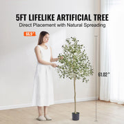 Load image into Gallery viewer, Amocart Artificial Olive Tree 4/5/6FT Tall Faux Plant Secure PE Material Anti-Tip Tilt Protection Low-Maintenance Tree for Home
