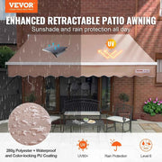 Load image into Gallery viewer, Amocart Manual Retractable Awning Outdoor  Retractable Sun Shade Water-Resistant Polyester Patio Door Window for Backyard

