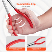 Load image into Gallery viewer, SucceBuy 5-Piece Needle Nose Pliers 11 in Long Needle Nose Pliers Set Diagonal Cutting Pliers 45°/90° Bent Round Nose Plier
