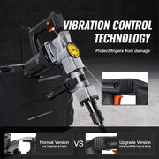 Bild in Galerie-Viewer laden, SucceBuy Electric Heavy Demolition Jack Hammer 1400W 2pcs Chisels Bits Chipping with Case 2900 BPM Concrete Breaker Gloves Black
