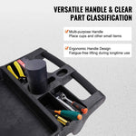 with 360°Swivel Wheels Ergonomic Storage Handle for Warehouse/Garage/Cleaning Amocart 2/3 Shelf Utility Service Cart Heavy Duty