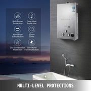 Load image into Gallery viewer, 18L LPG Propane Gas Instant Hot Water Heater Boiler Outdoor Stainless Steel Tankless Hot Water Heater On-Demand Boiler ShowerKit
