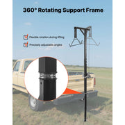 Bild in Galerie-Viewer laden, SucceBuy 400/500/600Lbs Truck Hitch Game Hoist with &amp; Adjustable Height Hunting Deer Hoist Winch for Skinning &amp; Cleaning Game

