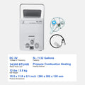 SIHAO 6L-18L Propane Gas Water Heater, Bathroom heating instant, Digital Display Outdoors Water Heater Boiler Car Camping