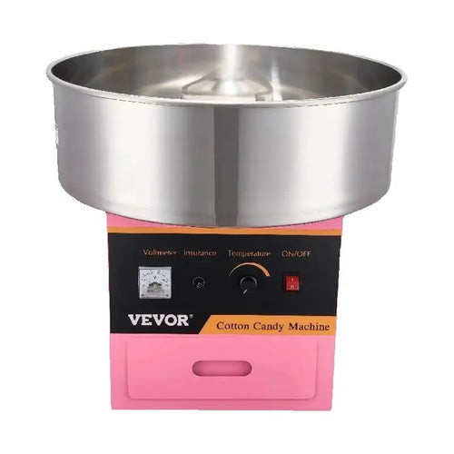 SucceBuy Electric Cotton Candy Machine Commercial Floss Maker w/ Stainless Steel Bowl Sugar Scoop and Drawer for Birthday Party