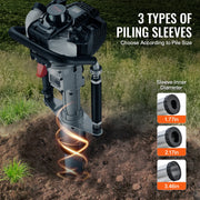 Load image into Gallery viewer, Amocart 37.77cc Gas-Powered T Post Driver 4-Stroke Engine Gasoline Fence Piling Pounder with 3 Post Driving Head(45/55/88 mm)
