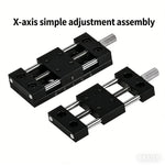 High Precision Manual Slide Table - 1D/2D X-Axis Linear Screw Displacement Stage for Experiments