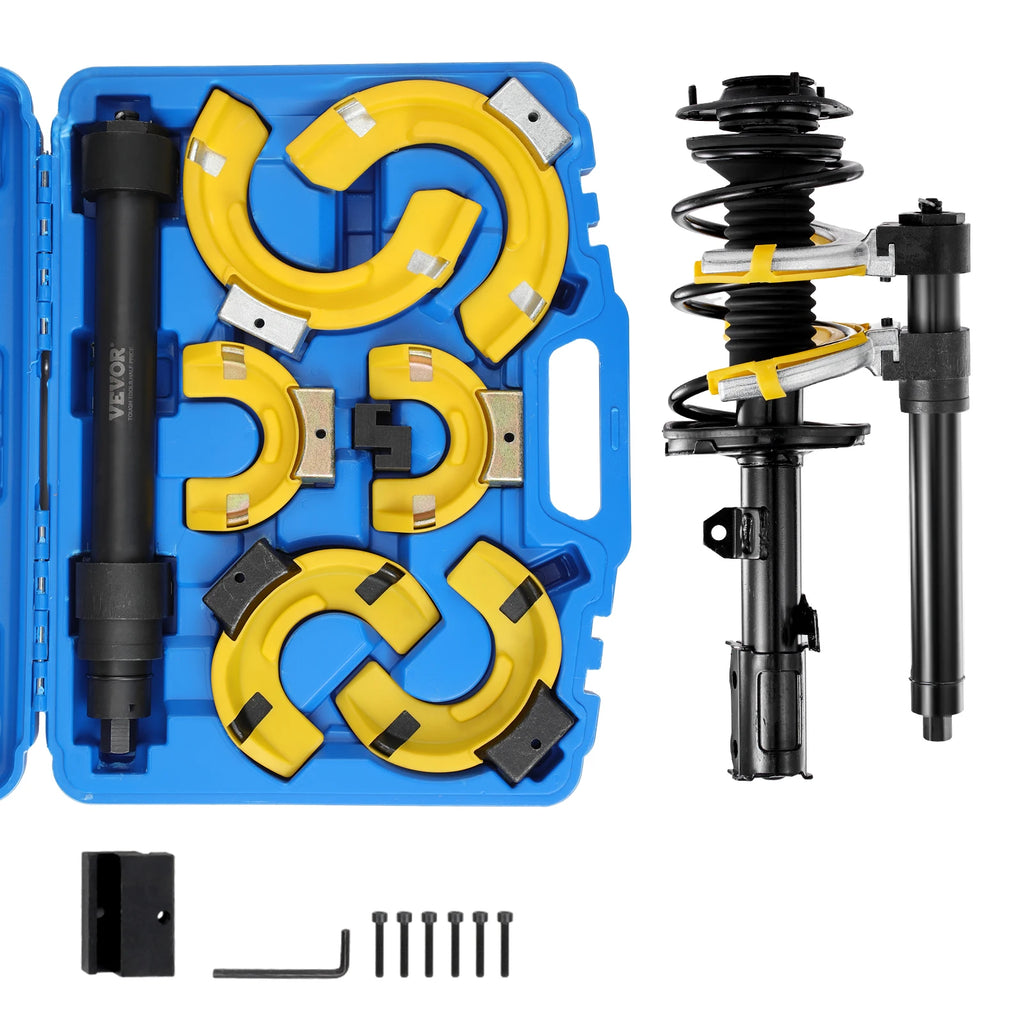 SucceBuy Strut Spring Compressor Macpherson Strut Spring Compressor Kit Interchangeable Fork Strut Coil Extractor Remover Tool