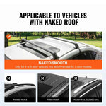 Amocart 155LBS Roof Rack Crossbar Adjustable Aliuminum Roof Rail Crossbar Retractable Baggage Luggage Carrier Top Roof Crossbar