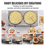 SucceBuy 16inch Electric Crepe Maker Double Head Commercial Crepe Machine 3400W Flat Plate Crepe Griddle Nonstick Pancake Stove