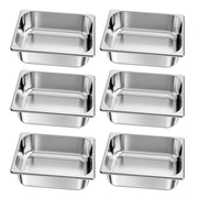 Load image into Gallery viewer, Amocart 2 4 6Pack Stainless Steam Hotel Pan 1/2 Size Table Steam Pan 2.5-6inch Deep Anti Jam Restaurant Supplies Catering
