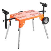 Bild in Galerie-Viewer laden, SucceBuy Miter Saw Stand with Tabletop and Wheels 330lbs Steel Collapsible Rolling Stand for Miter Saw Adjustable Height  Length

