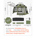 Amocart Pop up Gazebo Screen Tent Camping Canopy Tent w/ Removable Top&Carry Bag Quick-Set&Bite-Proof Screen House Sun Shelter