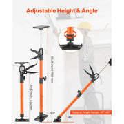 Load image into Gallery viewer, SucceBuy 2/4 Pack Cabinet Jack Support Pole Adjustable 3rd 19-45in/45-114in Steel Telescopic Support Rod for Lifting Drywall
