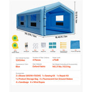 Load image into Gallery viewer, SucceBuy Inflatable Paint Booth Inflatable Spray Booth with Powerful Blower and Air Filter System Round Roof with Light Hook
