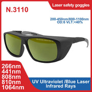 Load image into Gallery viewer, Laser Safety Glasses 190-2000nm 10600nm OD6 CO2 Laser Protection goggles 1064 532 200-2000nm IPL laser glasses Laser protection
