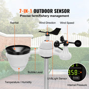 Bild in Galerie-Viewer laden, Amocart 7-in-1 Wireless Weather Station 7.5in Large Color Display Digital Home Weather Station for Forecast Data, Alarm, Alerts

