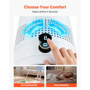 Load image into Gallery viewer, Amocart Bladeless Tower Fan 65°/80° Oscillating Standing Fan 8/12 Speeds &amp; 8/9-Hour Timer 14.76/15.42 ft High Velocity for Home
