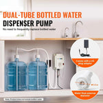 Amocart 2x5Gal Bottled Water Dispenser Pump System Dispensing System Auto Electric Water Dispenser Double-Pipe Water Jug Pump