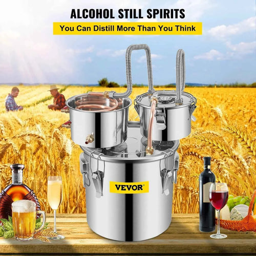 DIY Moonshine Apparatus Stainless Steel Still Whisky Beer Brandy Home Use Amocart 12L 20L 30L 50L Alcohol Brewing Distiller