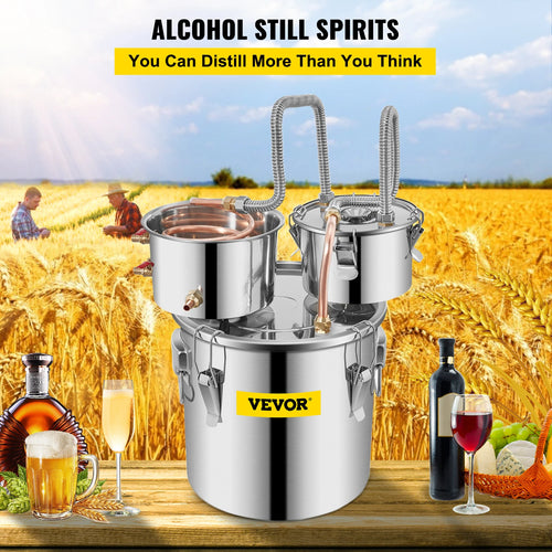 DIY Moonshine Apparatus Stainless Steel Still Whisky Beer Brandy Home Use SucceBuy 12L 20L 30L 50L Alcohol Brewing Distiller