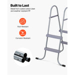 SucceBuy Above Ground Pool Ladder A-Frame Swimming Pool Stairs for 33/36/42/48/52 inch High Wall with Non-Slip Sturdy Wide Step