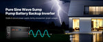 Amocart Sump Pump Battery Backup System 1500W / 3000W Auto Switches to Battery Inverter for Continuous Sump Pump Operation