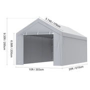 Load image into Gallery viewer, SucceBuy Carport Replacement Canopy Cover Garage Top Tent Shelter Tarp Heavy-Duty Waterproof &amp; UV Protected （Frame Not Include）
