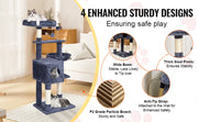 Load image into Gallery viewer, Amocart Cat Tree for Indoor Cats Cat Tower with Cat Condo Sisal Scratching Post HammockTop Perch Jumping Platforms Dark Grey
