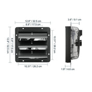 Charger l'image dans la visionneuse de galerie, SucceBuy Extracteur d'air avec persiennes Moteur AC/EC Réglable 10 vitesses Montage mural Ventilation et refroidissement de grenier pour Serres Garages
