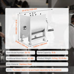 SucceBuy 10 20 30 40L Manual Meat Mixer Fixed Tank Meat Processing Equipment Sausage Mixer Machine with Lid Handle Gear Reducer