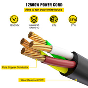 Load image into Gallery viewer, Amocart 25FT 36FT 50FT 50Amp RV Extension Cord N14-50 Plug Copper Wire Power Supply Cable for Trailer Motorhome Camper Use

