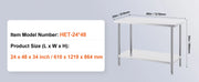 Load image into Gallery viewer, SucceBuy 4 Size Stainless Steel Prep Table Heavy Duty Metal Worktable Commercial Work Table for Restaurant and Home
