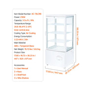 Load image into Gallery viewer, Amocart Refrigerated Display Case 3/7.1/9.8/17.6 Cu.Ft with LED Lighting TURBO Cooling Frost-Free Air-Cooling for Bakery Shop
