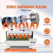 Charger l'image dans la visionneuse de galerie, Amocart Horizontal Bag Band Sealing Machine Continuous Band Sealer Machine Carbon Steel for 0.02-0.8 mm Plastic Bags Films
