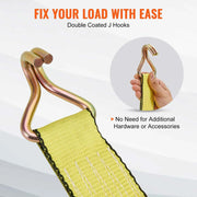 Bild in Galerie-Viewer laden, SucceBuy 4pcs 2/4/8M Ratchet Strap Tie Down Cargo Belt with Metal Buckle Tensioner Strong Lashing for Luggage Car Motorcycle
