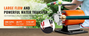 Load image into Gallery viewer, SucceBuy Water Transfer Pump 12V DC 360GPH 1/10HP Portable Electric Utility Pump with 6ft Suction Hose Kit Impeller Garden Use

