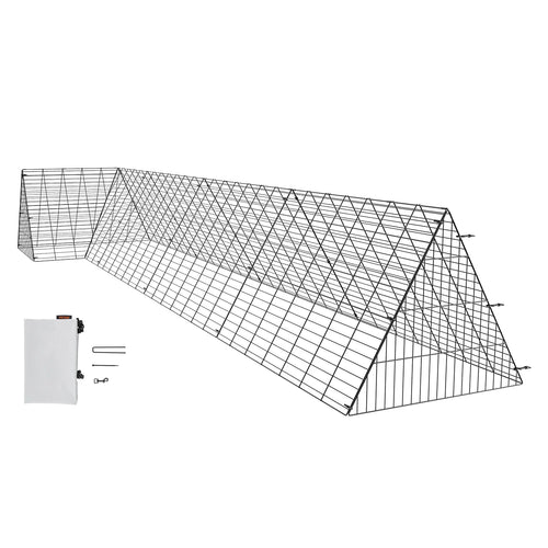 SucceBuy Chicken Tunnels 157.5 x 39.4 x 24.2 in Chicken Tunnels for Yard Portable Chicken Tunnels for Outside Corner Frames