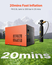 Load image into Gallery viewer, Amocart PCP Air Compressor 4500PSI/30Mpa Portable w/ Built-in Converter &amp; Fan Cooling System DC12V/AC120V Manual-Stop Air Rifle
